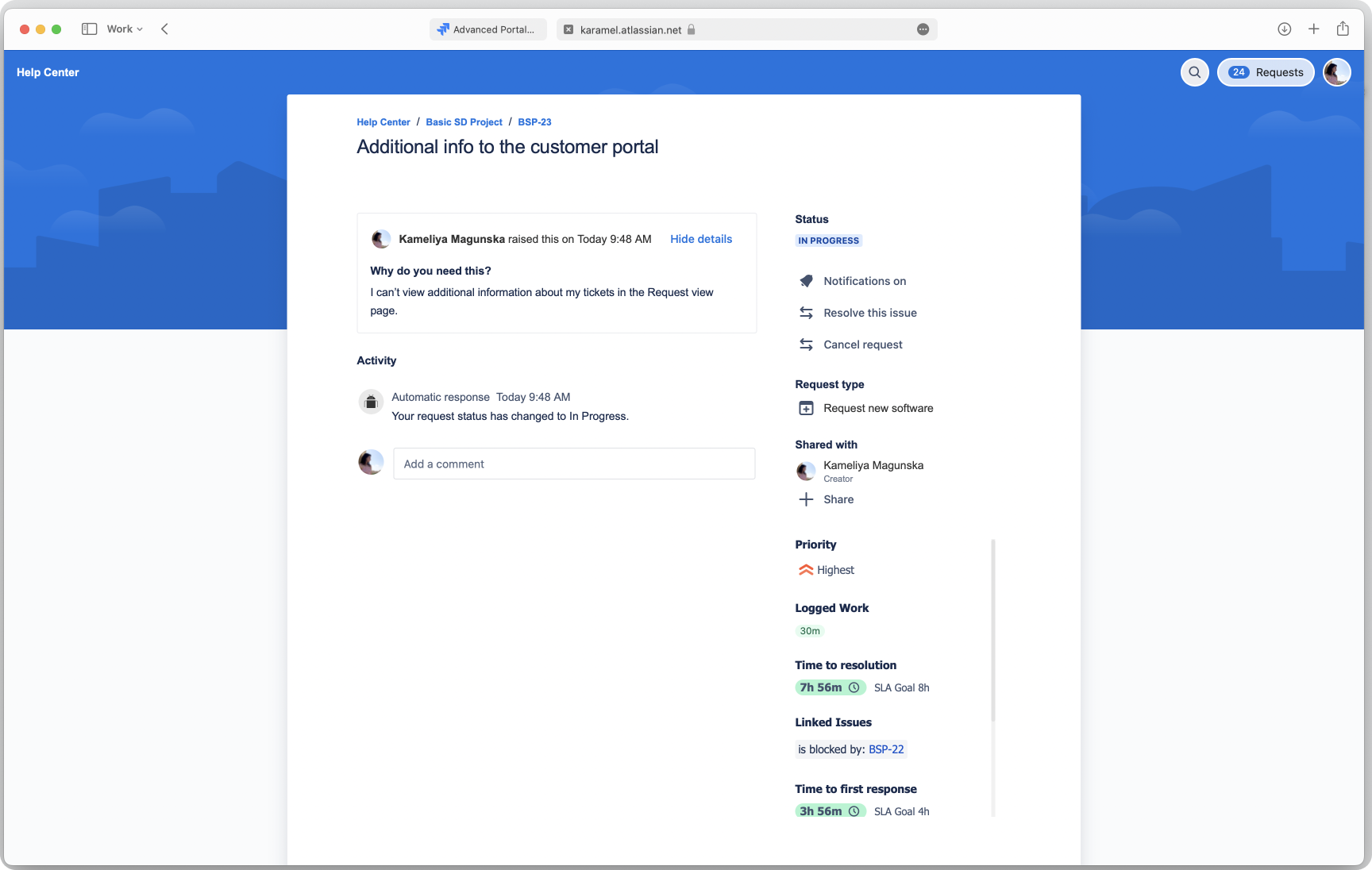 A screenshot showing the APR app feature.